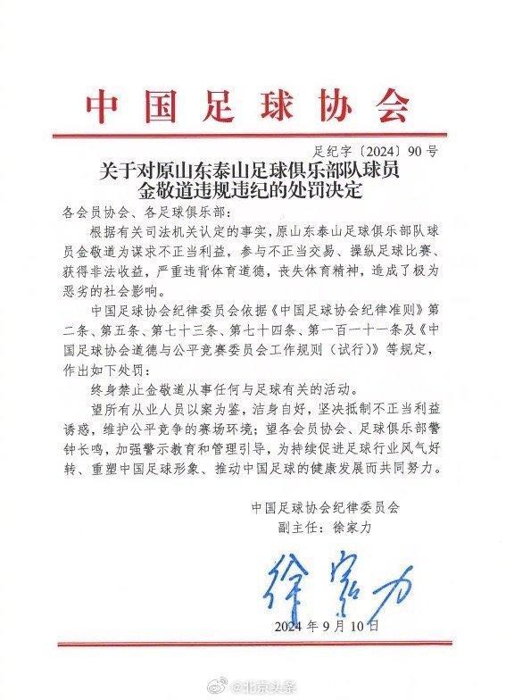 足协60张罚单:孙准浩等终身禁赛