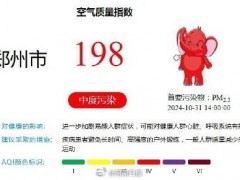 河南多地空气质量中重度污染 PM2.5爆表需防护