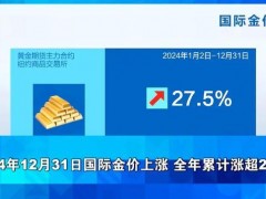 总是知道:金价去年涨约27% 全年表现强劲!(图）