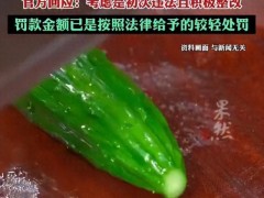 快讯:店面黄瓜农残超标被罚3100 引发食品安全热议!(图）