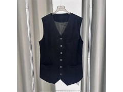 温碧霞自创IRENENA服装亚麻上衣时尚休闲单排扣马甲图2