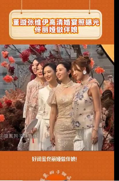 董璇婚宴和佟丽娅合照