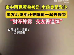 男子家中100克黄金被盗 小偷陪同报案过于热情被民警怀疑（图）