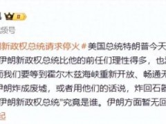 特朗普称伊朗“请求美国停火” 伊朗暂无回应（图）